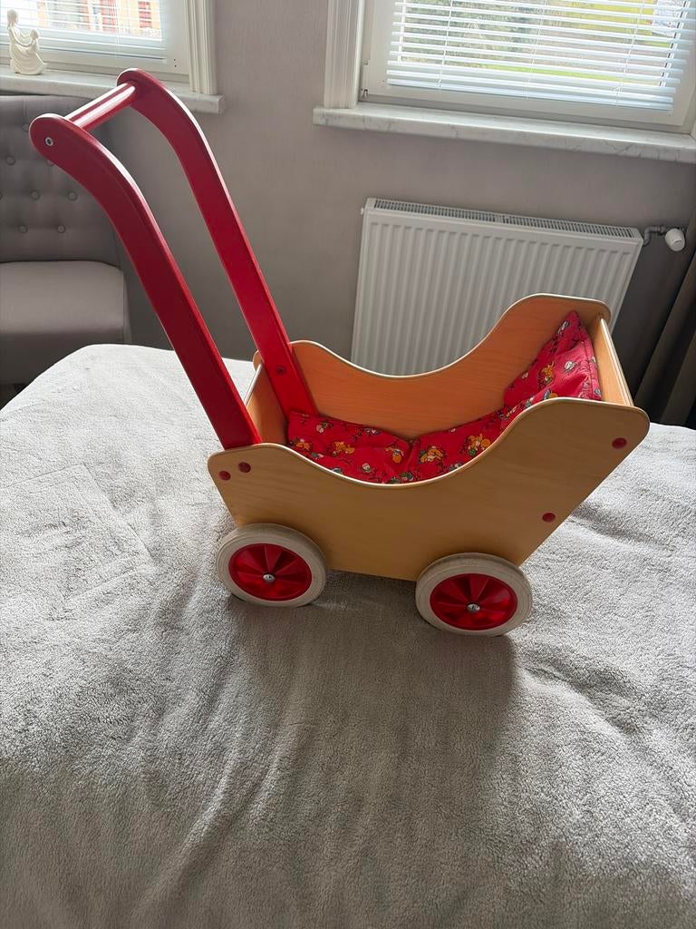 Houten speel karretje, Kinderen en Baby's, Ophalen of Verzenden, Gebruikt, Jongen of Meisje