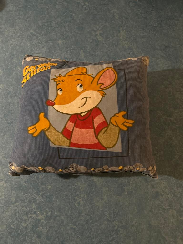 Geronimo Stilton kussen, Kinderen en Baby's, Ophalen, Zo goed als nieuw, Kleed of Kussen