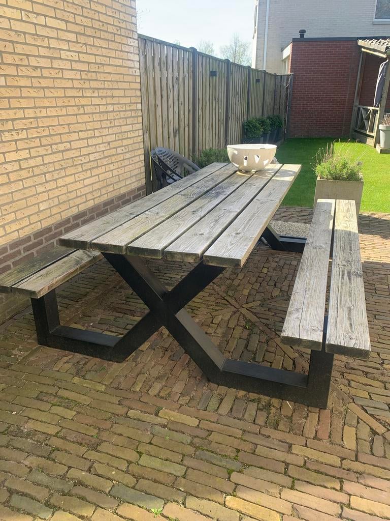 Duurzame Douglas picknick tafel, Ophalen of Verzenden, Rechthoekig, Hout