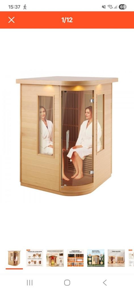 Infrarood sauna hoekmodel, Ophalen