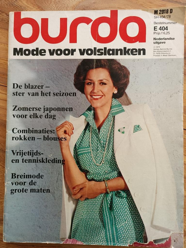Burda mode voor volslanken 1978 vintage mode, Ophalen of Verzenden, Zo goed als nieuw, Vrouw, Burda