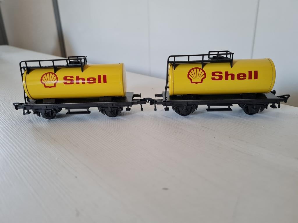 7 Nette Fleischmann H0 Shell ketelwagons 5031, Gebruikt, Gelijkstroom, Fleischmann, Wagon