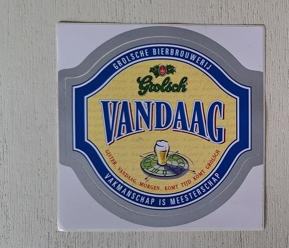 Grolsch Bartapruiter sticker Vandaag, Verzamelen, Ophalen of Verzenden, Nieuw, Reclamebord, Plaat of Schild, Grolsch