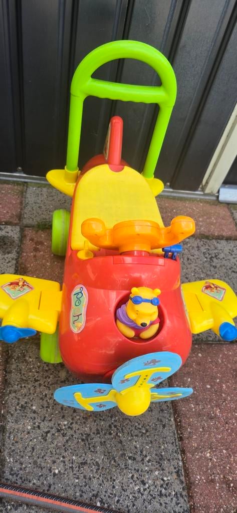 Winnie de Poeh Vliegtuig Loopauto met Geluid, Ophalen of Verzenden, Zo goed als nieuw, Loopvoertuig
