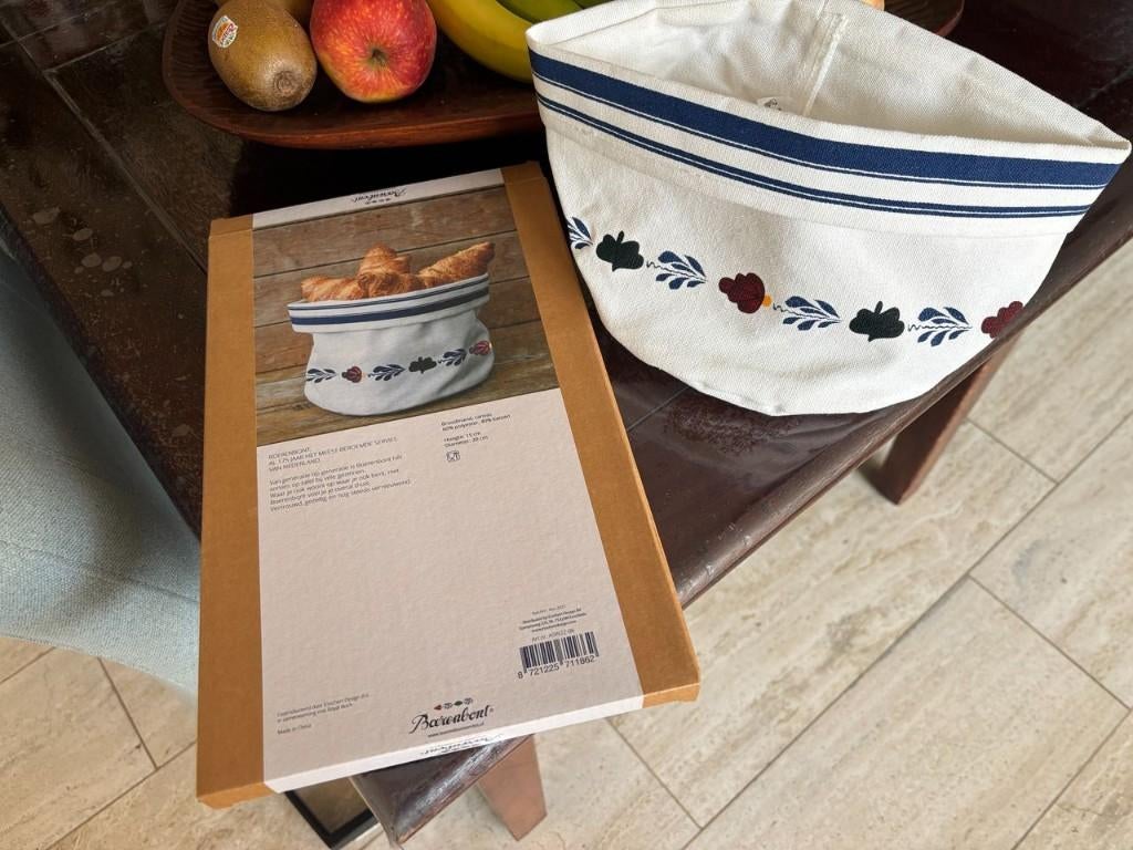 NIEUW: Boerenbont ronde canvas broodmand Boerenbond, Ophalen of Verzenden, Nieuw, Wit, Overige typen