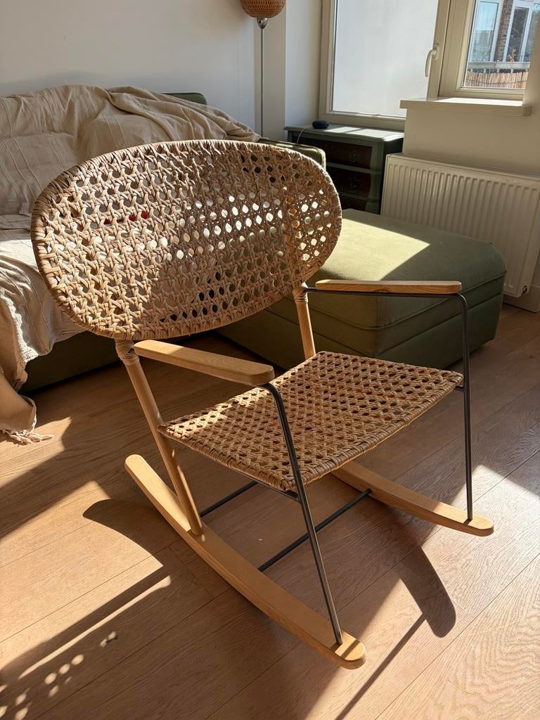 Rieten wiegstoel, Ophalen, Gebruikt, Overige kleuren, Riet of Rotan