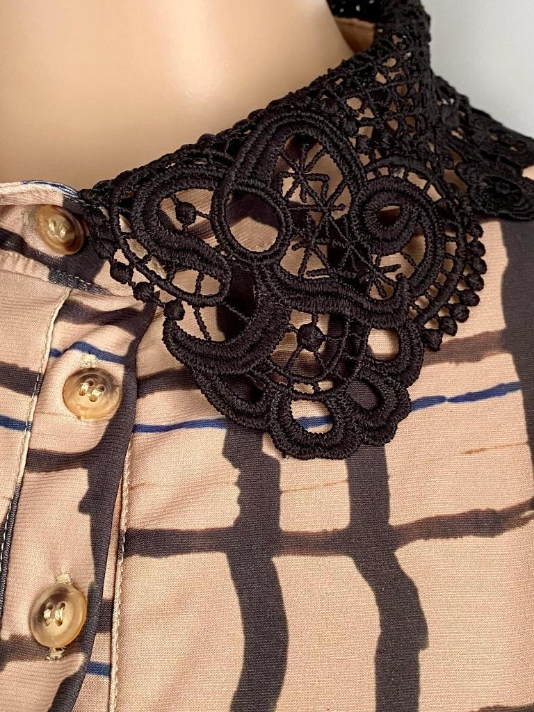 H1008 Nieuw: Sophia Perla maat 38=M blouse top shirt beige, Maat 38/40 (M), Beige, Nieuw, Ophalen of Verzenden