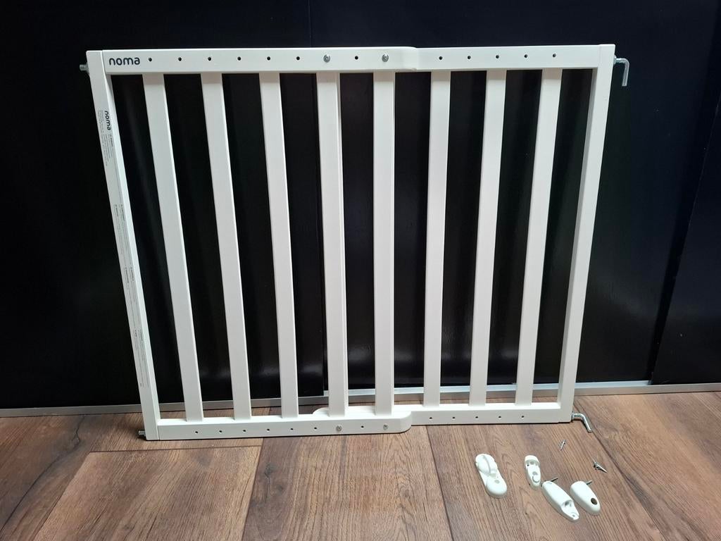 Noma traphekje wit verstelbaar, Ophalen, Metaal of IJzer, 100 tot 115 cm, Klemhekje