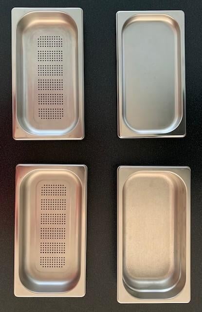 Miele stoomoven pannen RVS 325 x 176 mm 4 stuks, Ophalen, Zo goed als nieuw, Hete lucht, Minder dan 45 cm