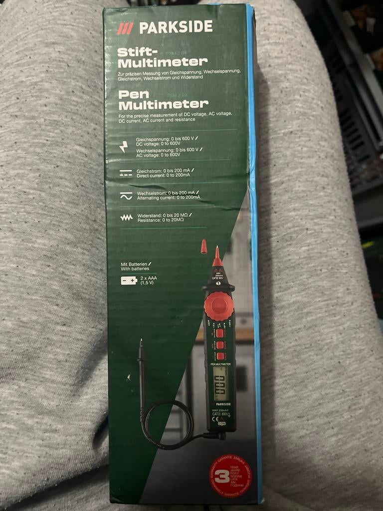 PARKSIDE Stift-Multimeter PSM 2 B4 - Nieuw in doos, Ophalen of Verzenden, Nieuw, Multimeter