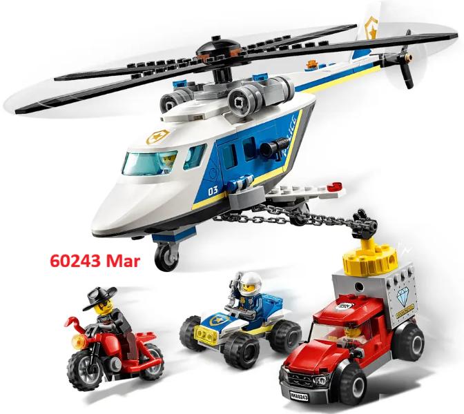 Lego city 60243 Politiehelikopter achtervolging, Ophalen of Verzenden, Zo goed als nieuw