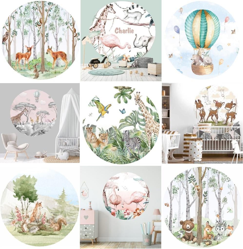 Behangcirkel, muurcirkel, baby-, kinderkamer, Muurdeco4kids, Verzenden, Minder dan 10 m², Kinderkamer, babykamer, muurcirkel, behangcirkel