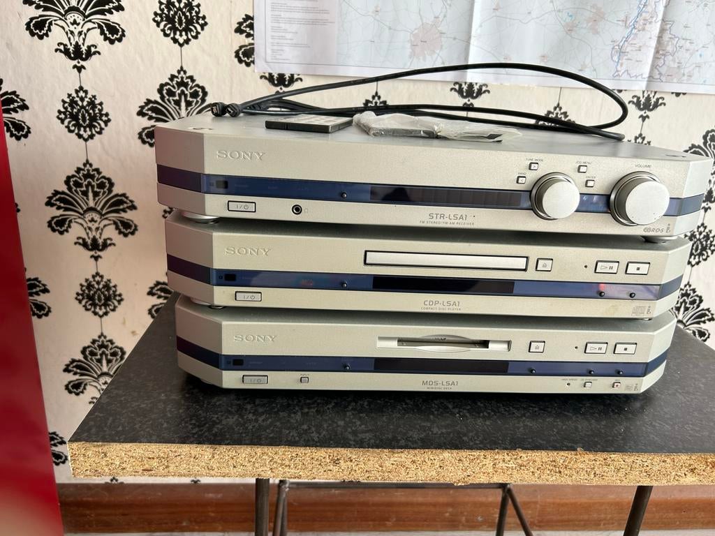 Sony Lissa Hifi Set - STR-LSA1, CDP-LSA1, MDS-LSA1, Gebruikt, Sony, Cd-speler, Losse componenten