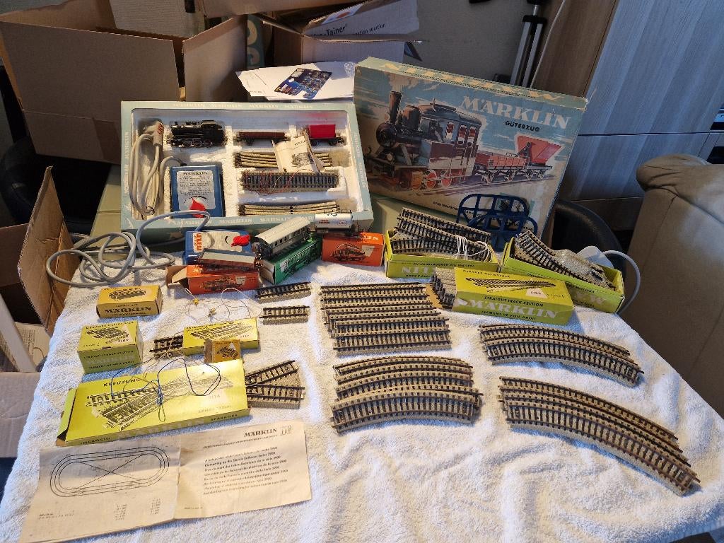 Marklin Starterset + uitbreidingen., Wisselstroom, Ophalen of Verzenden, Analoog, Märklin