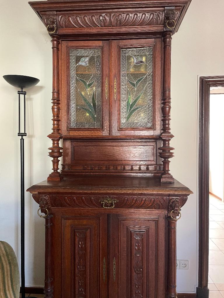 Henri Deux Servieskast Notenhout, Antiek en Kunst, Ophalen