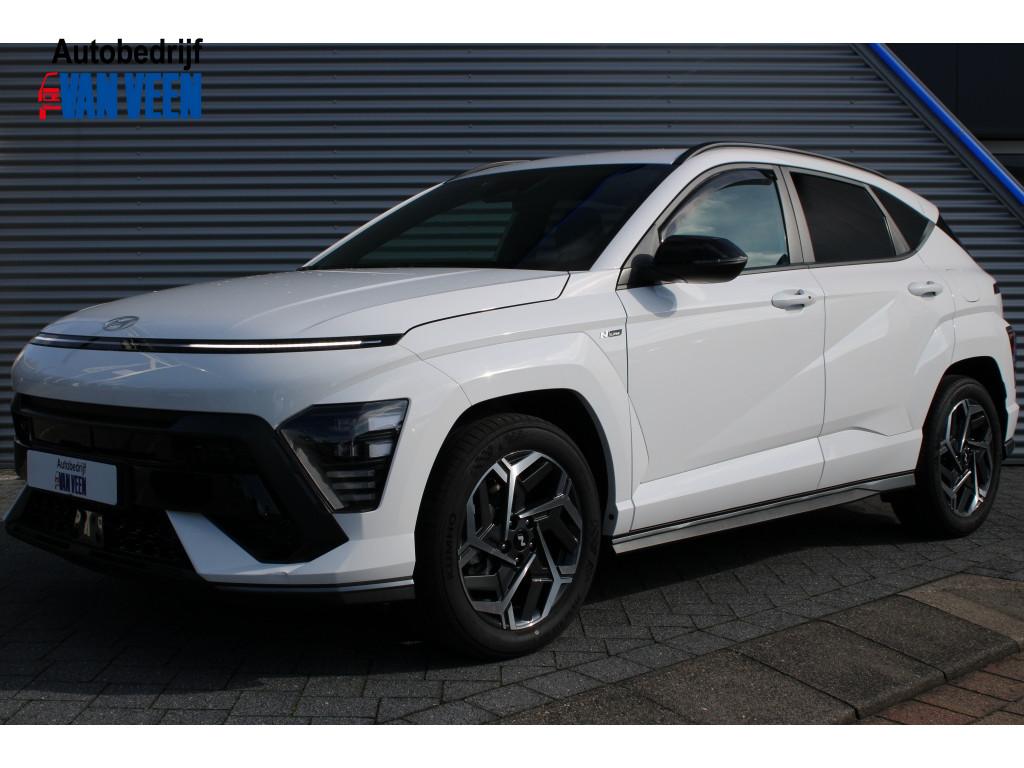 Hyundai KONA 1.6 GDI HEV N Line Ed. | Parkeercamera | 18 Inc, 1350 kg, Stof, Gebruikt, Zwart