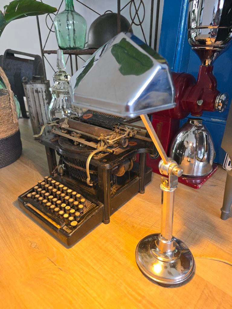 Antieke originele Franse Art Deco 30S Lampe Piourett, Ophalen of Verzenden, Metaal, Art Deco