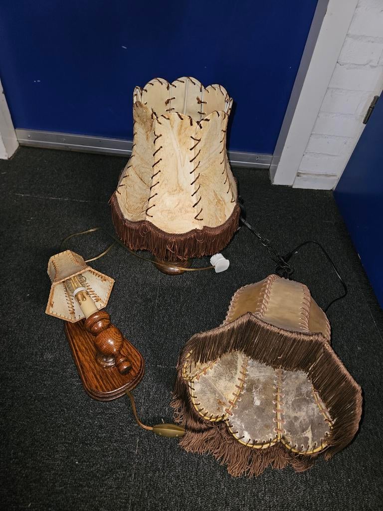 Mooie set varkensblaas lampen, Ophalen of Verzenden, Zo goed als nieuw, Poppenhuis