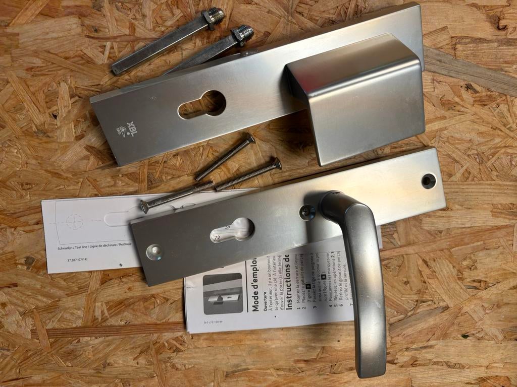 Deurbeslag aluminium PC55, Ophalen of Verzenden, Nieuw, Overige materialen, Klink of Kruk