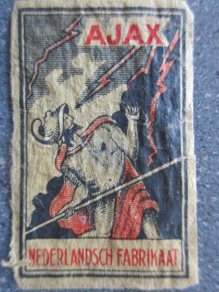 Ajax, Nederlandsch fabrikaat, Verzamelen, Rookartikelen, Aanstekers en Luciferdoosjes, Verzenden, Gebruikt, Luciferdoosjes of -merken