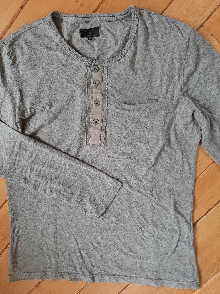 JACK & JONES longsleeve t- shirt grijs maat M, Kleding | Heren, T-shirts, Maat 48/50 (M), Ophalen of Verzenden, Zo goed als nieuw