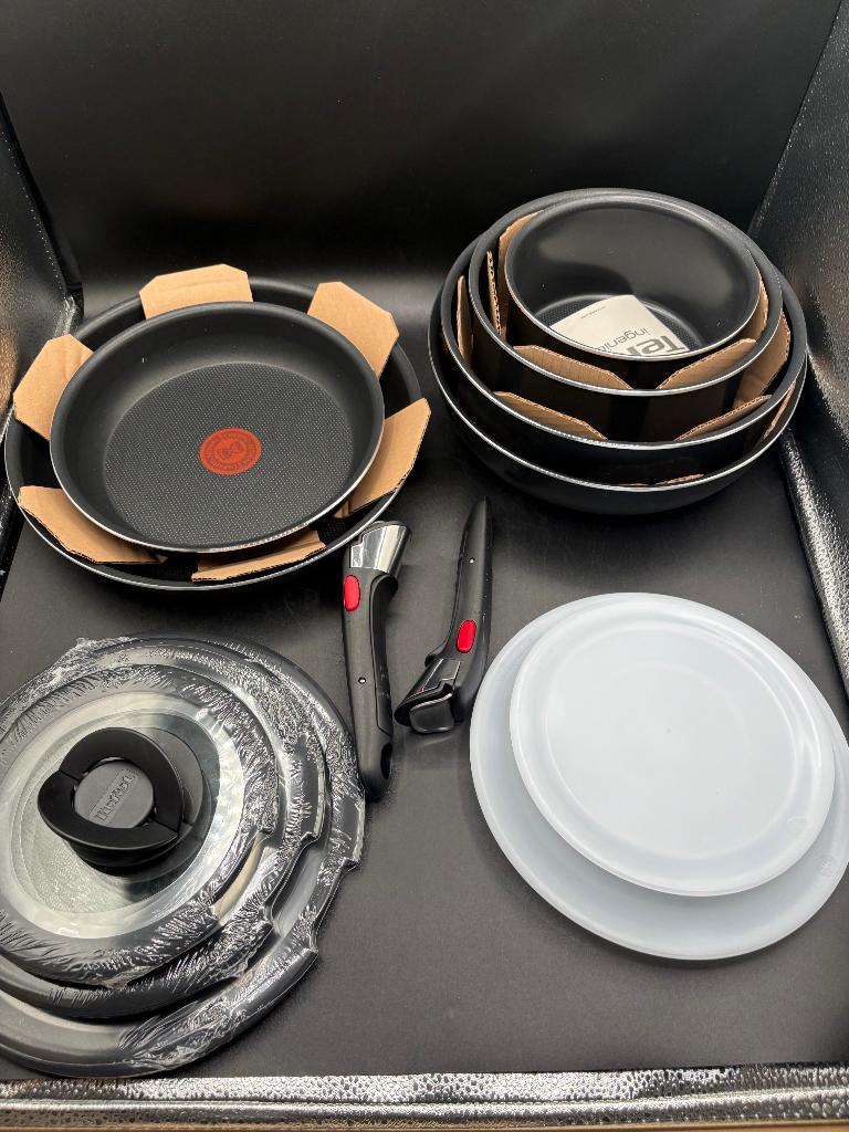 Tefal Ingenio Easy Cook & Clean - Pannenset - 13-deli, Pannenset, Ophalen of Verzenden, Zo goed als nieuw, Rvs