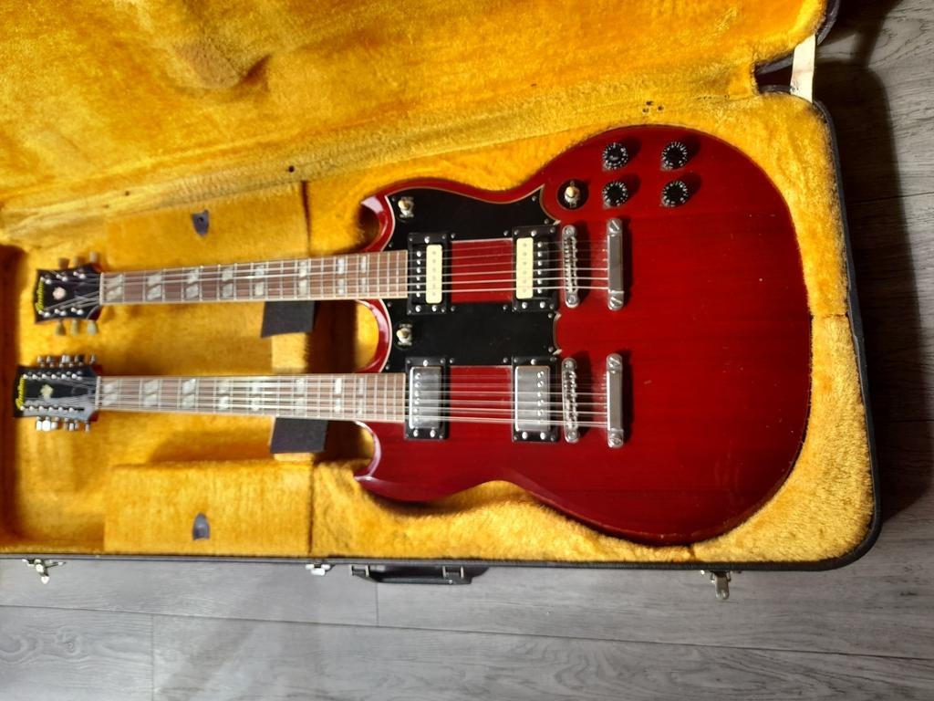 Custom Double Neck, Muziek en Instrumenten, Snaarinstrumenten | Gitaren | Elektrisch, Gebruikt, Solid body, Overige merken, Ophalen of Verzenden