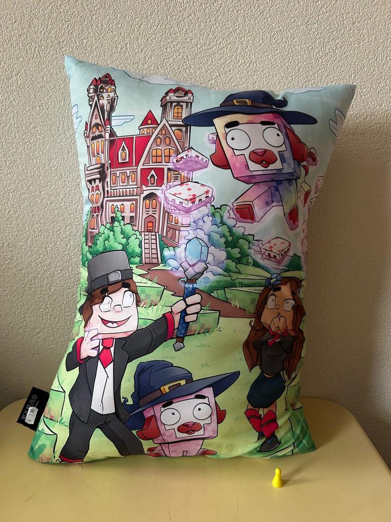 2 Dodo Minecraft Kussens - Jeb, Wouter & Maisha, Ophalen of Verzenden, Zo goed als nieuw, Kleed of Kussen