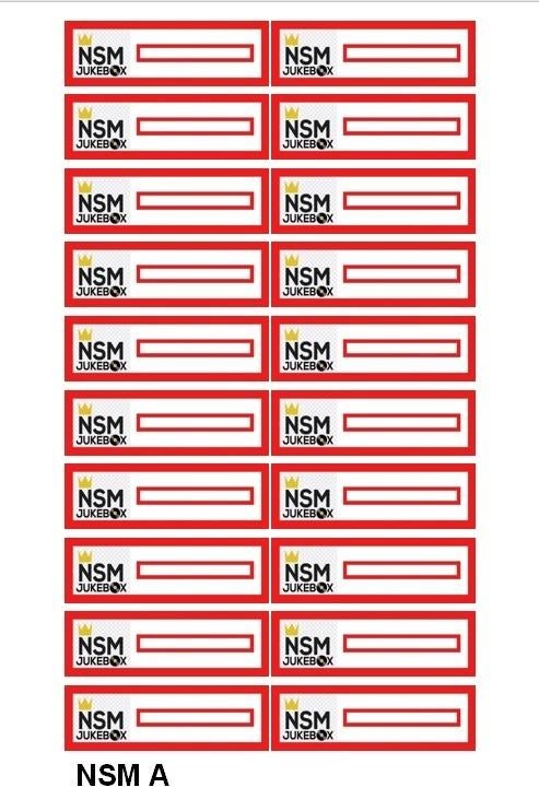 NSM LOGO titelkaartjes voor 45 toeren jukeboxen, Ophalen of Verzenden, Nieuw, 1950 tot 1960, Overige merken