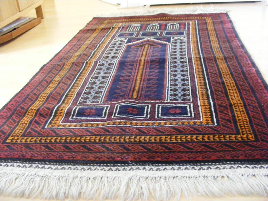 Handgeknoopt Perzisch Tapijt Beluchi .iran Maat:0.88X1.48., 100 tot 150 cm, Verzenden, Crème, Nieuw
