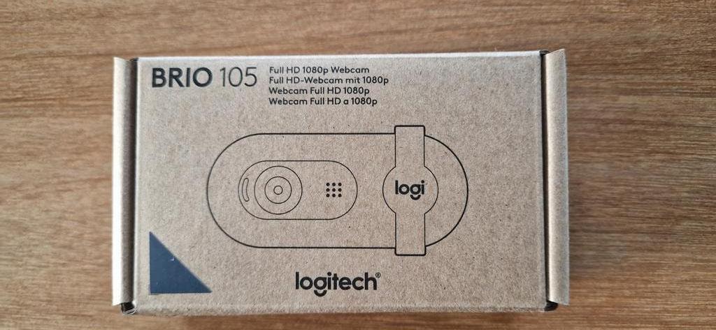 Nieuw in doos Logitech Brio 105 Full HD 1080p Webcam., Computers en Software, Webcams, Nieuw, Ophalen of Verzenden, Draadloos