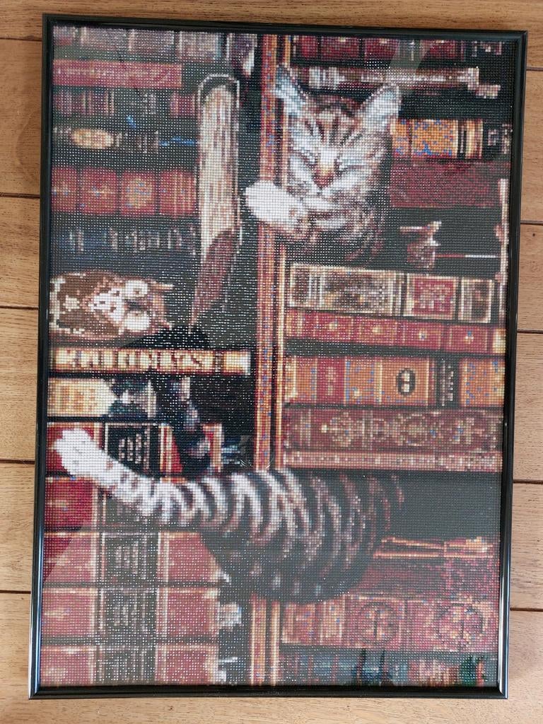 Diamantpainting poes in kast, Ophalen of Verzenden