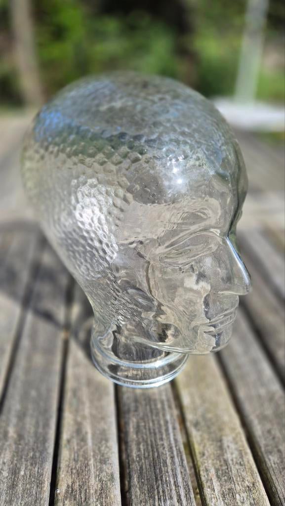 Vintage glazen hoofd jaren 70 koptelefoon hoofdtelefoon, Ophalen of Verzenden, Zo goed als nieuw