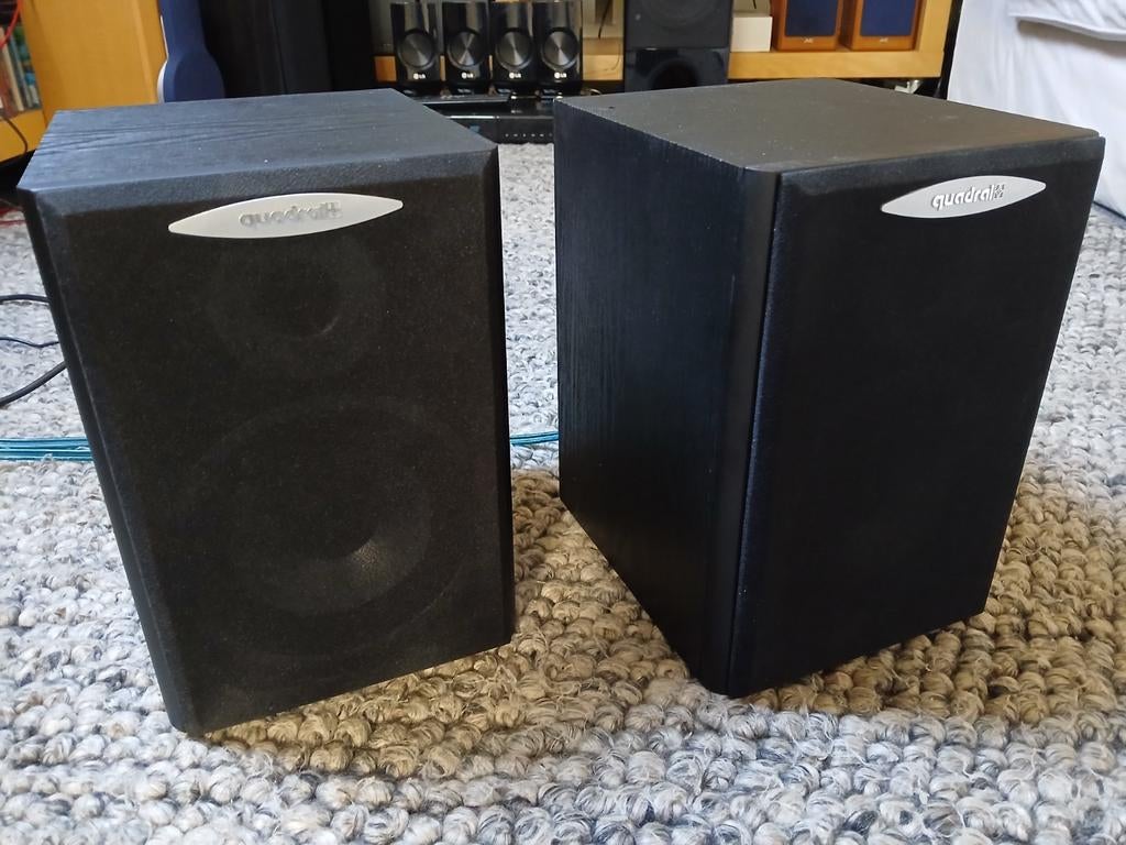 Quadral Quintas 101 Luidsprekers - 2 x 130 watt, Gebruikt, Minder dan 60 watt, Front, Rear of Stereo speakers, Ophalen