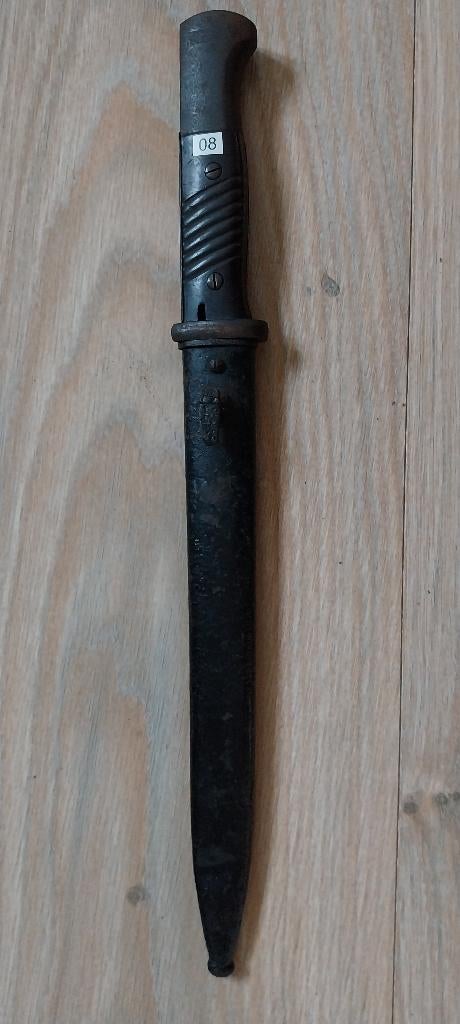 Te koop: Origineel WO2 – Duits Mauser K98 bajonet met schede, Verzenden, Landmacht, Duitsland, Mes of Dolk