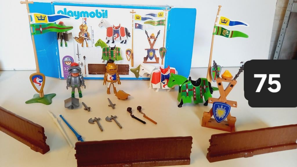 Playmobil ridder set toernooi compleet in doos, Ophalen of Verzenden, Zo goed als nieuw, Complete set