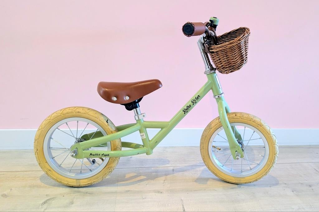 Retro Rider loopfiets met mandje - Zo goed als nieuw, Ophalen, Zo goed als nieuw, Minder dan 16 inch, Retro Rider