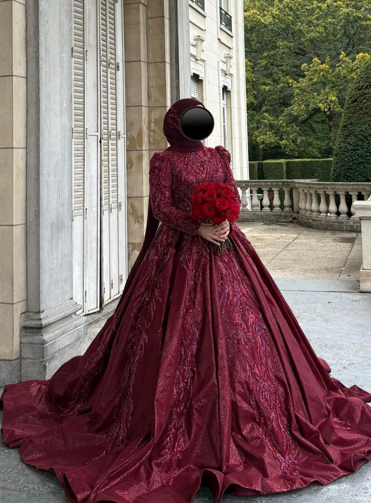 Henna jurk, Ophalen of Verzenden, Zo goed als nieuw, Rood, Trouwjurk