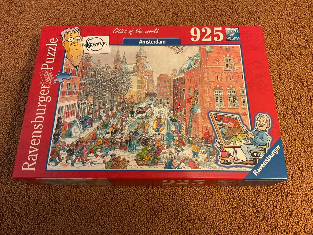 Ravensburger Legpuzzel Amsterdam Cities of the World 925 stu, Ophalen of Verzenden, 500 t/m 1500 stukjes, Gebruikt, Legpuzzel
