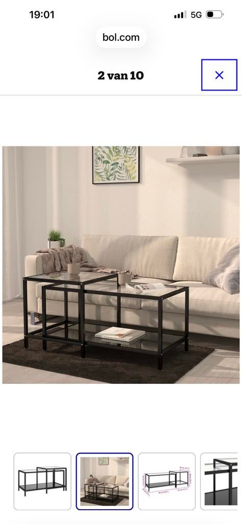 Salontafeltje bijzet tafeltje te koop, Huis en Inrichting, Tafels | Salontafels, Ophalen of Verzenden, Rond, 50 tot 100 cm, Minder dan 50 cm