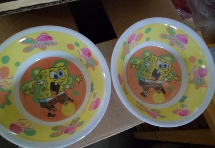 PARTIJ MELAMINE SCHAALTJES SPONGEBOB, ., Nieuw, Ophalen of Verzenden, .