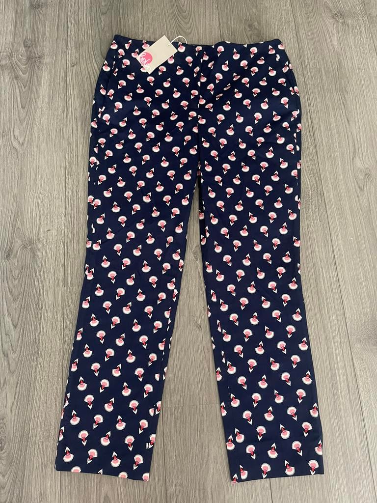 BODEN retro print stretch broek maat 40 nieuw, Kleding | Dames, Maat 38/40 (M), Blauw, Ophalen of Verzenden, Zo goed als nieuw