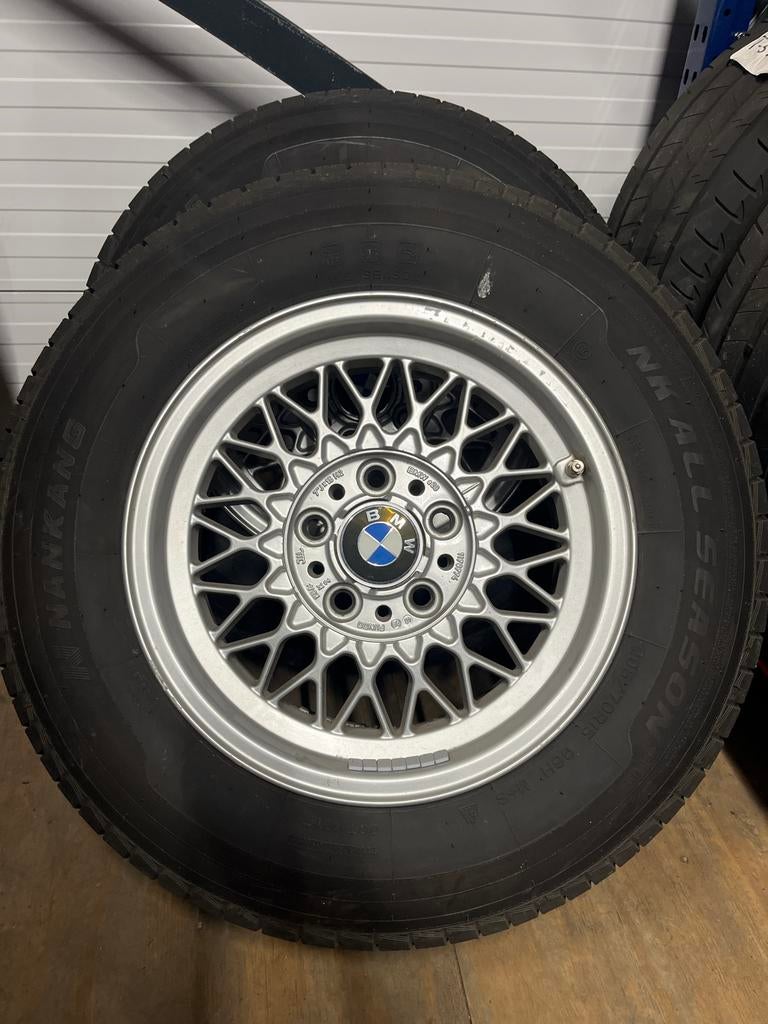 BMW velgen E28 E30 met Nankang All Season banden, Ophalen, Gebruikt, 15 inch, Banden en Velgen