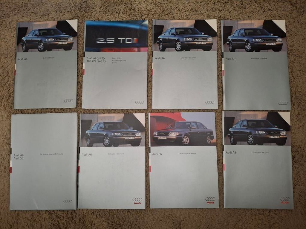 Lot autofolders Audi A6 (C4), Verzenden, Audi