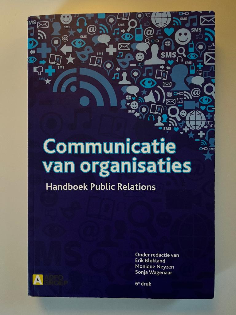 Communicatie van organisaties Handboek Public Relations, Boeken, Studieboeken en Cursussen, ADFO Groep, Zo goed als nieuw, Alpha