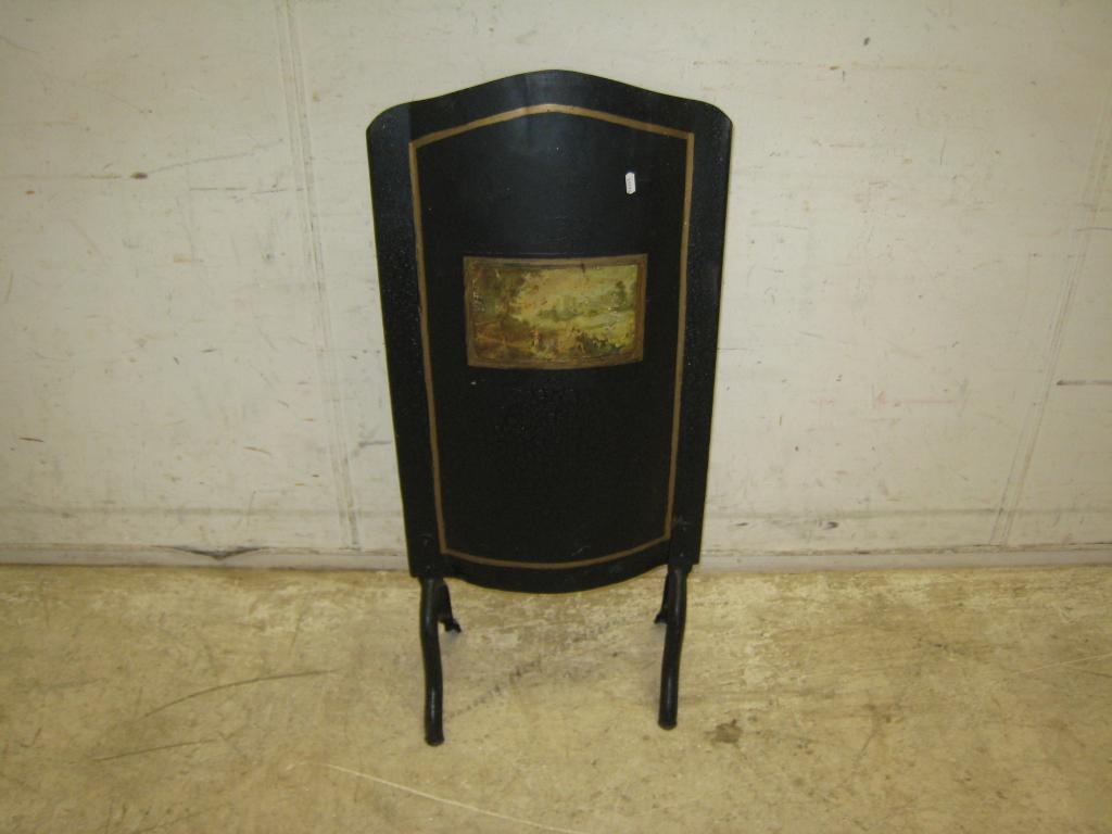 Brocant Frans metalen haardscherm