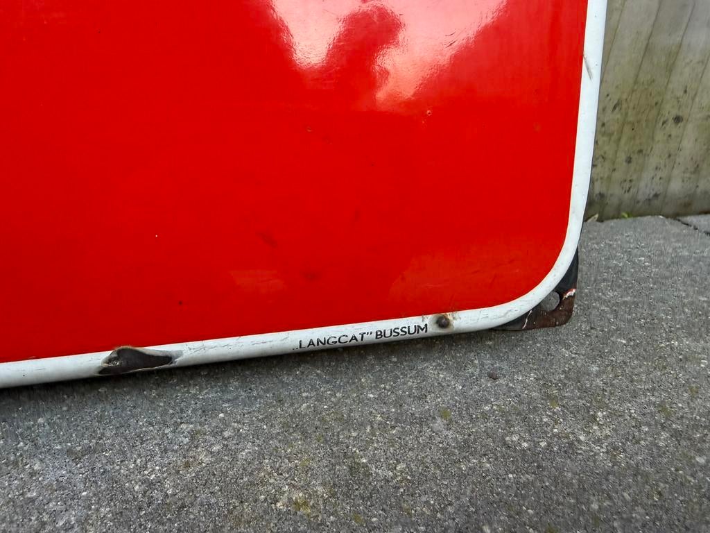 Flexa emaille reclamebord, Verzamelen, Reclamebord, Gebruikt, I, Ophalen of Verzenden