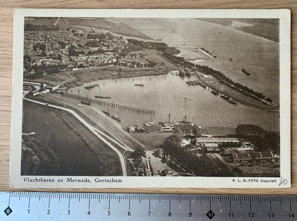 Ansichtkaart Gorinchem Vluchthaven en Merwede, Ophalen of Verzenden, 1940 tot 1960, Ongelopen, Zuid-Holland