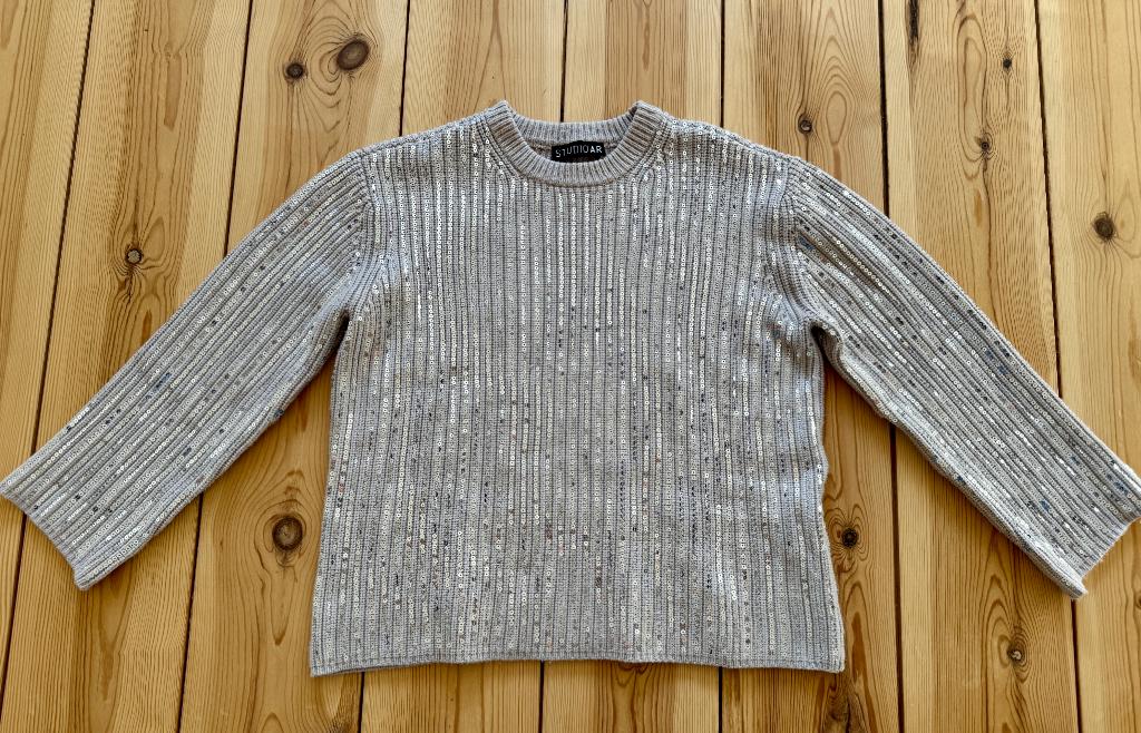 Trui Arma / Studio Ar - Grijs Zilver Paillet - Small maat 36, Ophalen of Verzenden, Nieuw, Maat 36 (S), Grijs