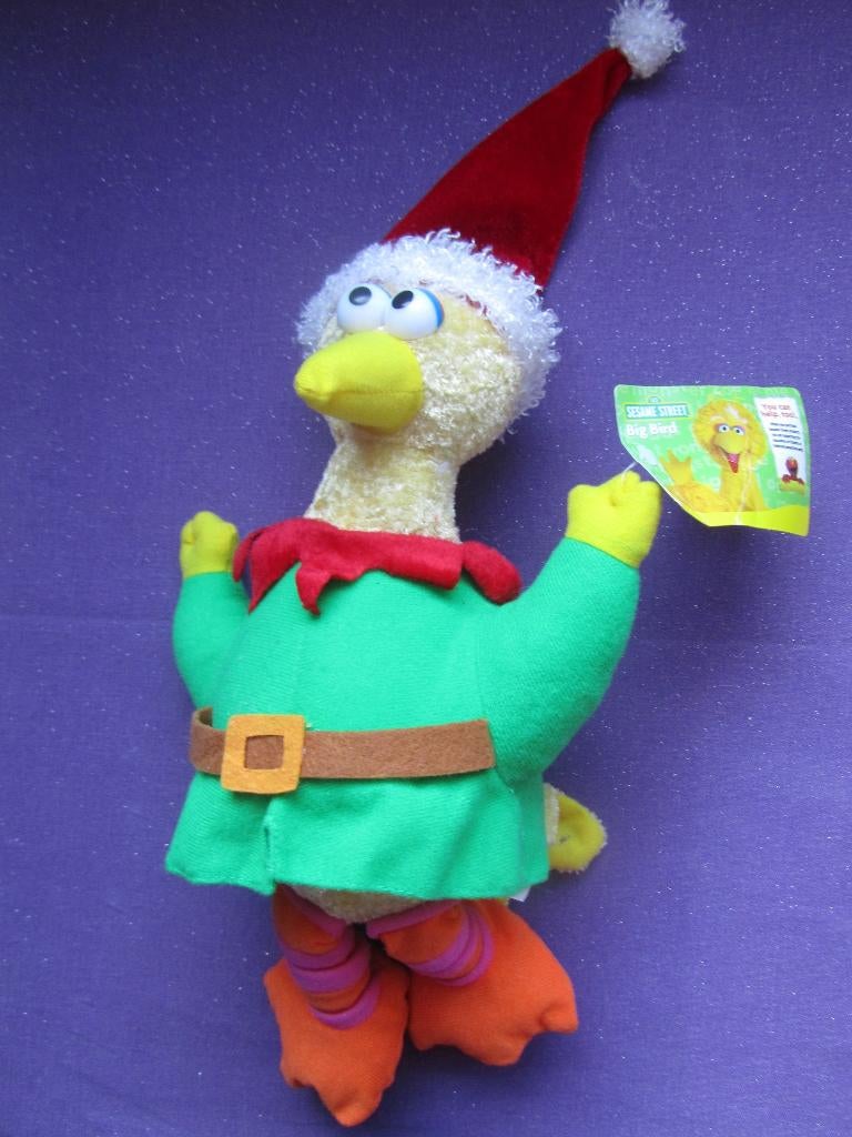 SESAMSTRAAT Knuffel VOGEL PINO BIG BIRD UIT 2007. 35 CM, Overige typen, Nieuw, Ophalen of Verzenden, Met label